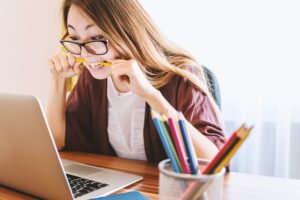 woman watches affiliate programs